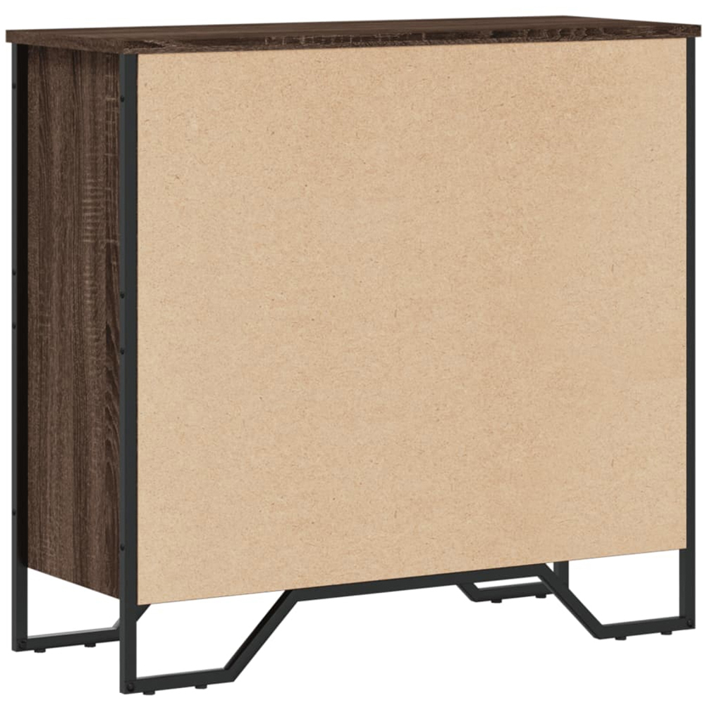 vidaXL 2 Shelf Brown Oak Bookcase Image 5