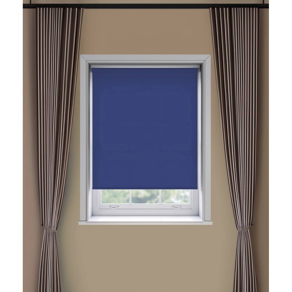 New Edge Blinds Thermal Blackout Roller Blind Navy 125cm Image 3