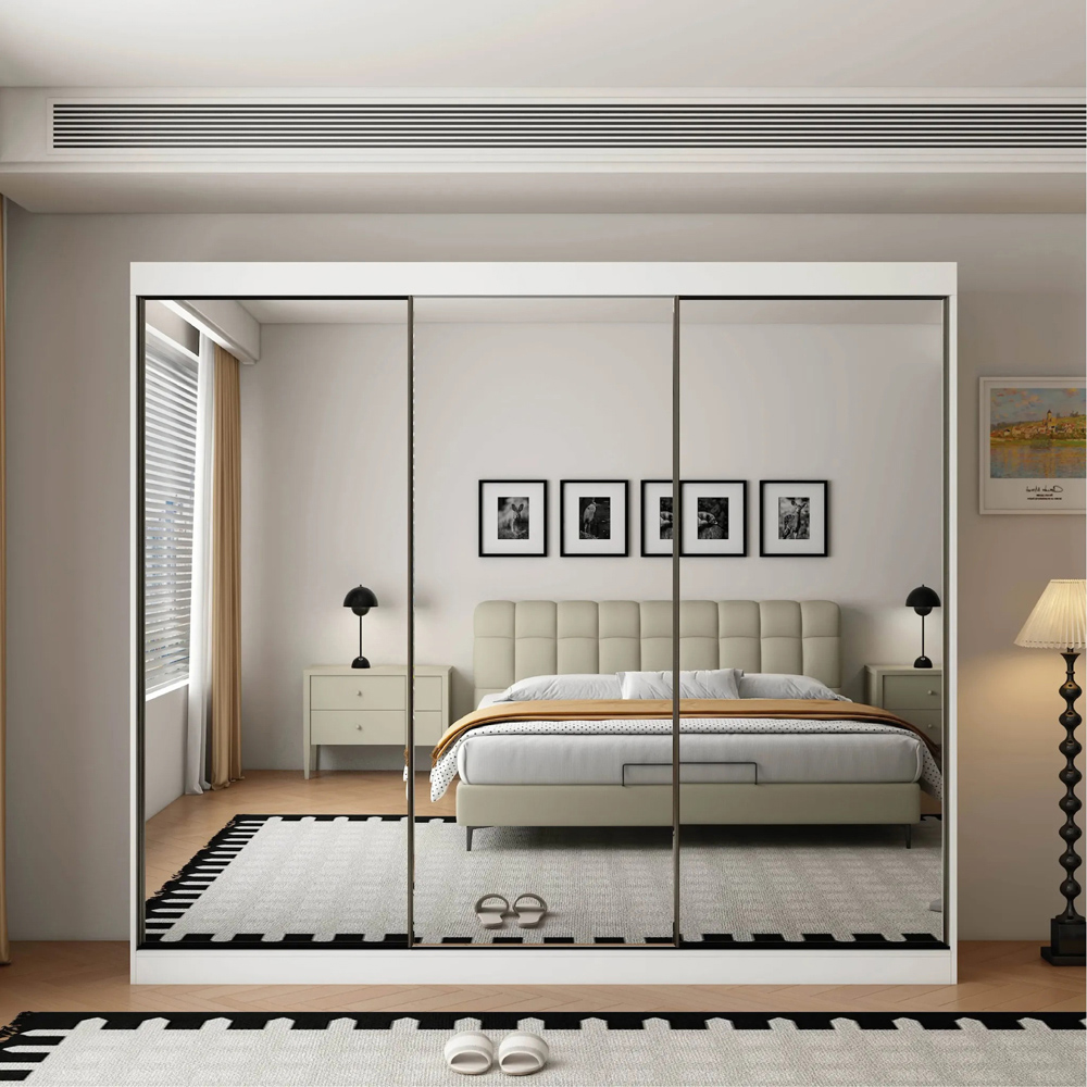 ARTESA Oracle 3 Door Full Mirrored Sliding Wardrobe Image 2