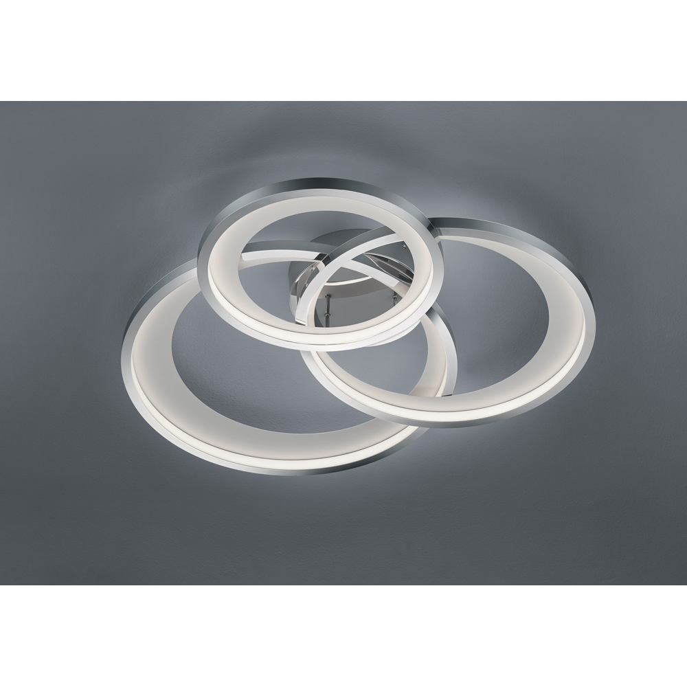 TRIO Granada Chrome Integrated LED Ceiling Light Image 3