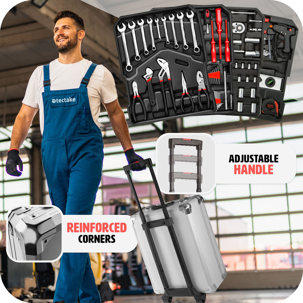tectake 599 Piece Tool Box Trolley Image 4