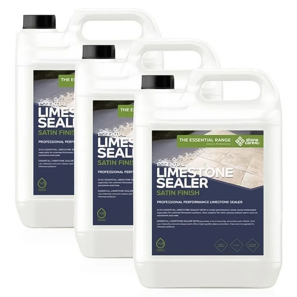 StoneCare4U Essential Satin Finish Limestone Sealer 5L 3 Pack Image 1