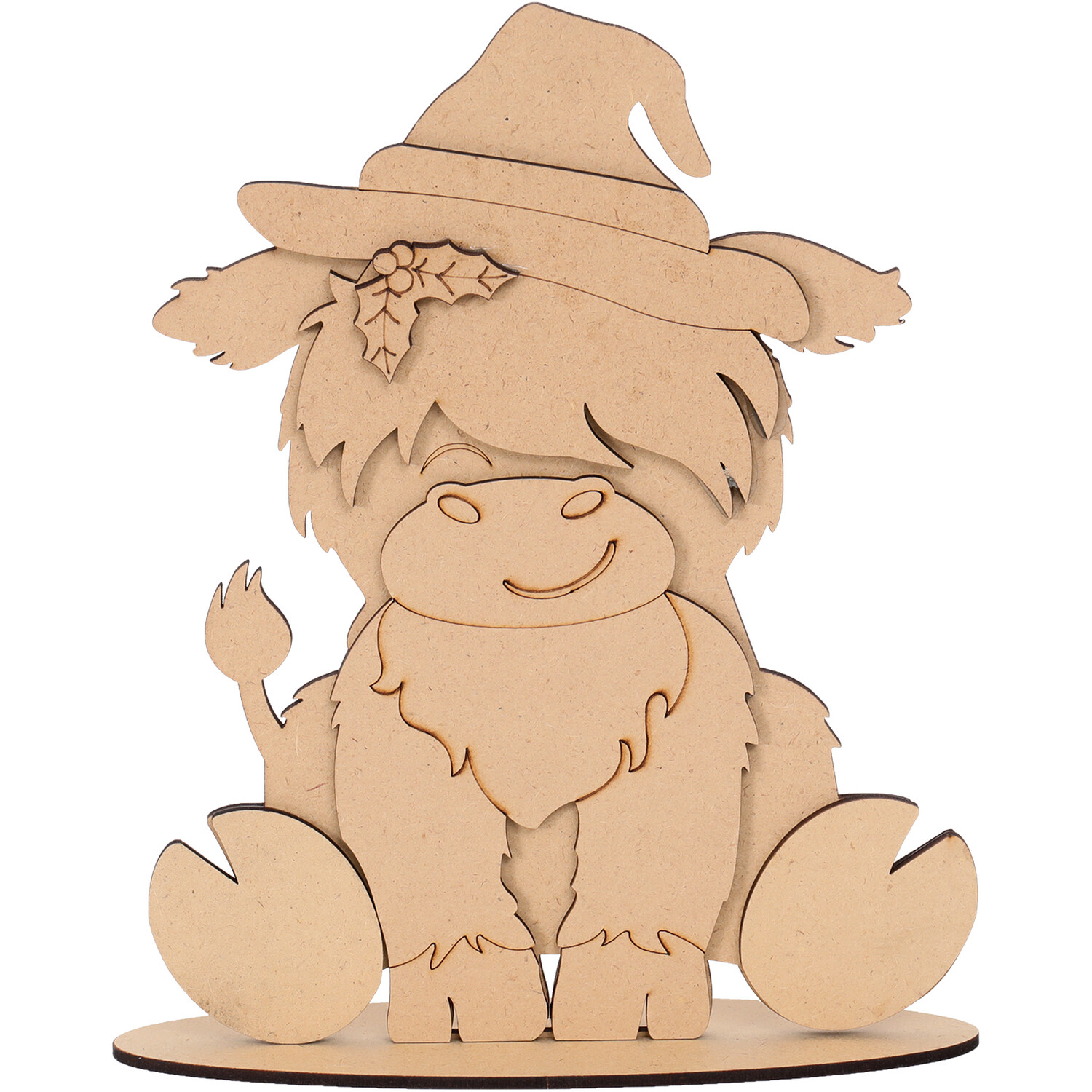 Highland Cow Christmas Ornament Brown Image 1