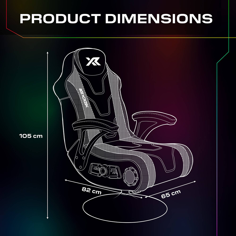 X Rocker Monsoon Sync App Controlled LED Black Gaming Chair Image 9