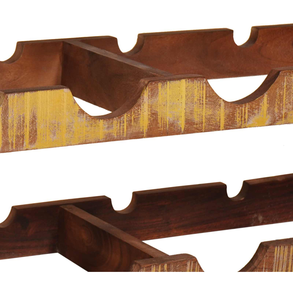 vidaXL 12 Bottle Brown Solid Reclaimed Wood Wall Mounted Wine Rack Image 8