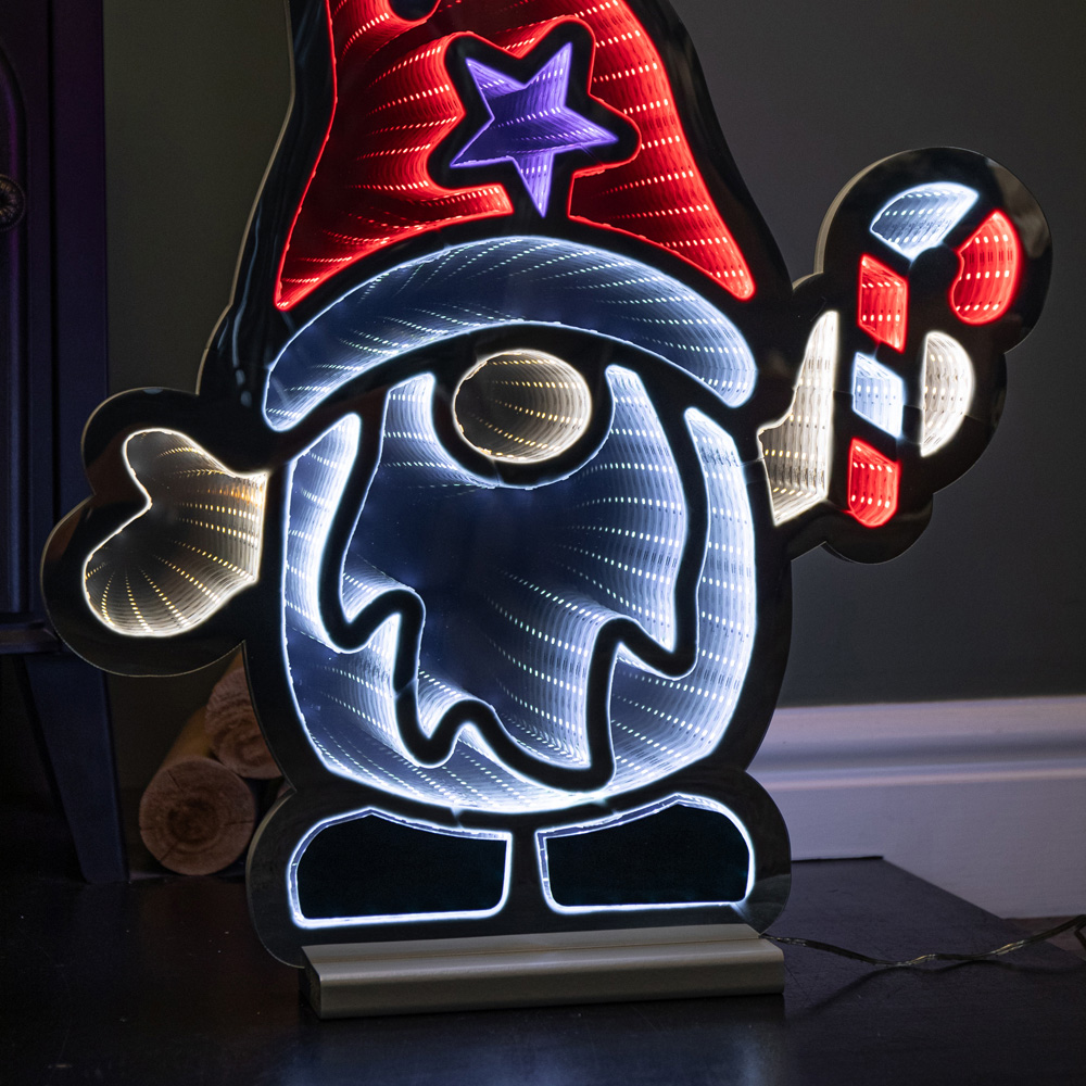 Samuel Alexander Multicolour LED Light Up Gonk with Candy Cane Infinity Christmas Decoration 60cm Image 7