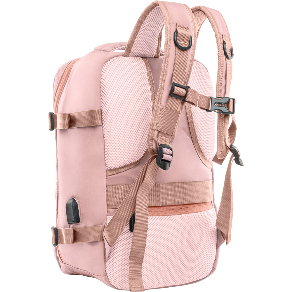 SA Products Pink Cabin Backpack with USB Port and Trolley Sleeve Image 5
