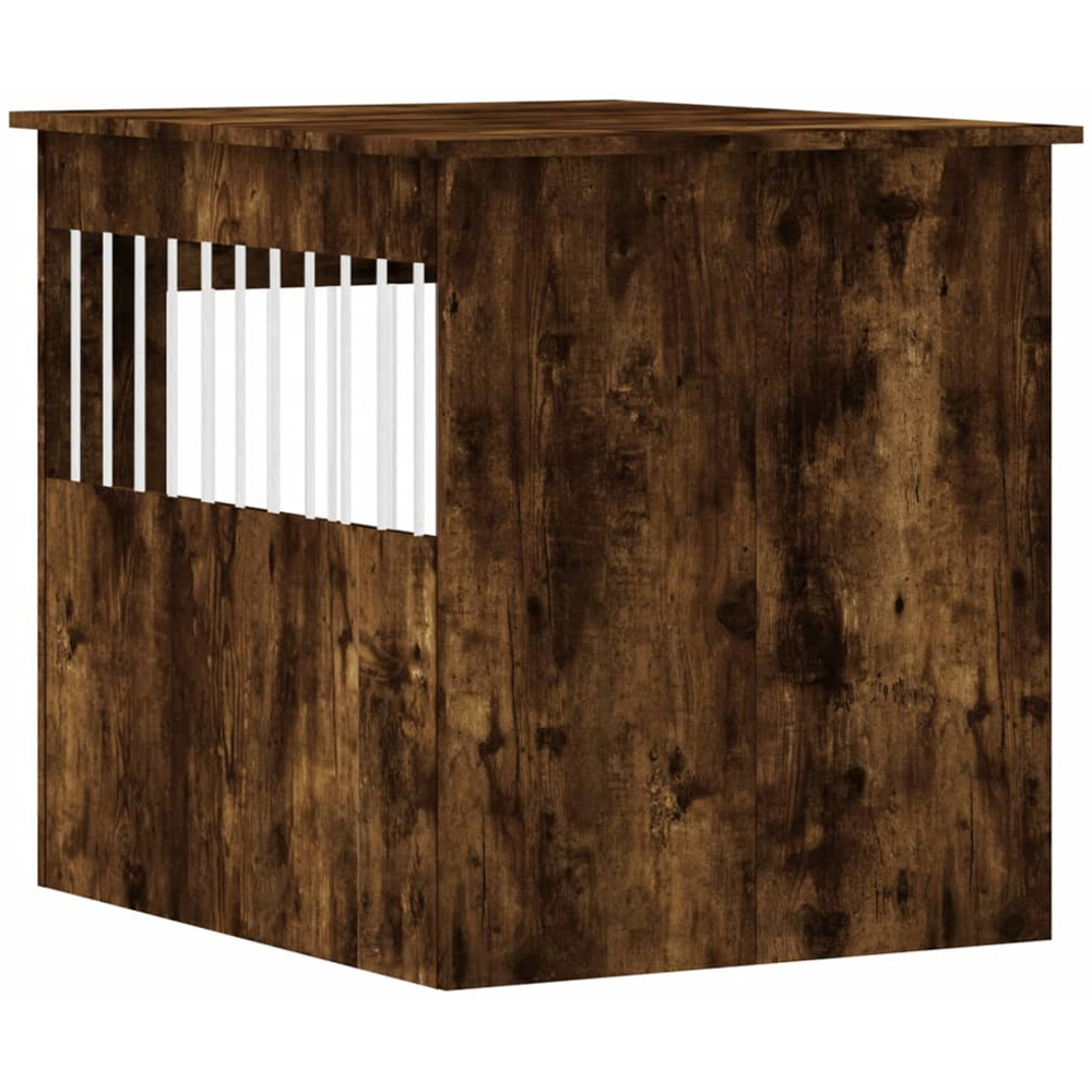 vidaXL Smoked Oak Processed Wood Dog Crate Furniture 64.5 x 80 x 71cm Image 8