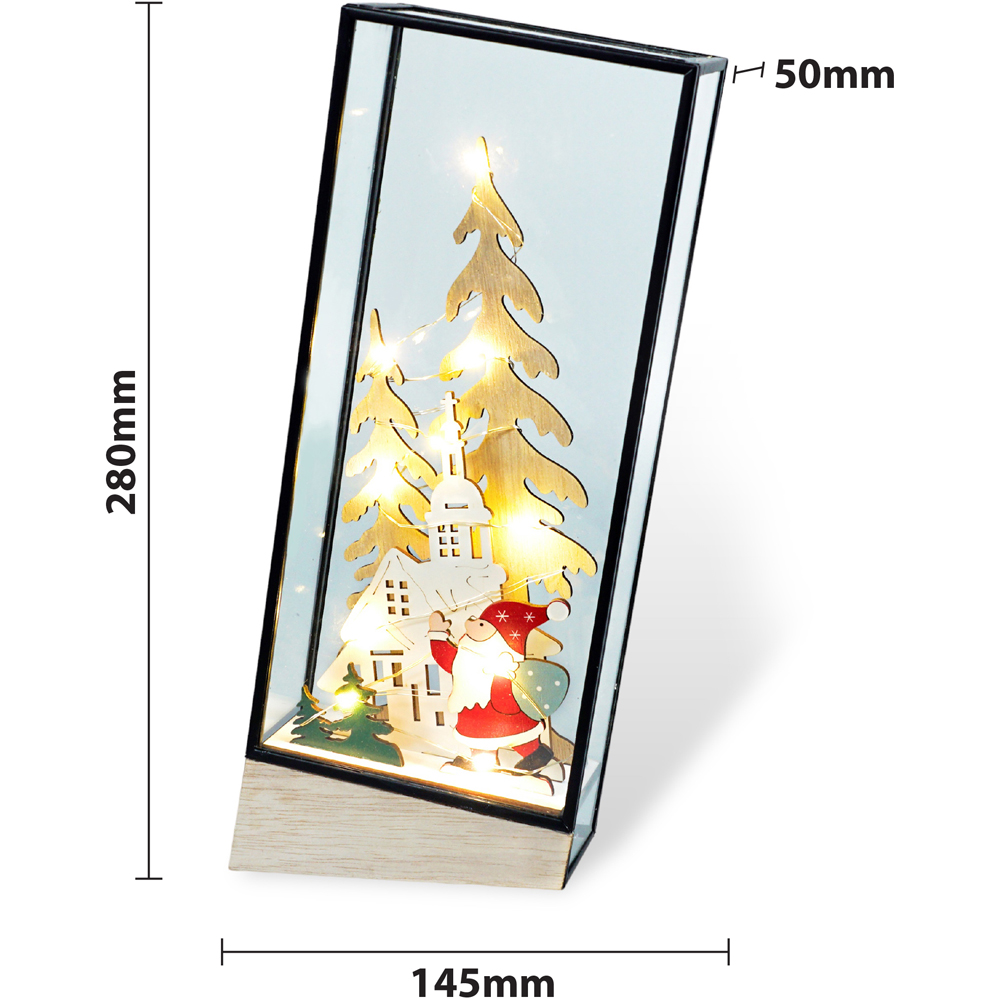 Xmas Haus Hurricane Glass Led Festive Scene Image 3