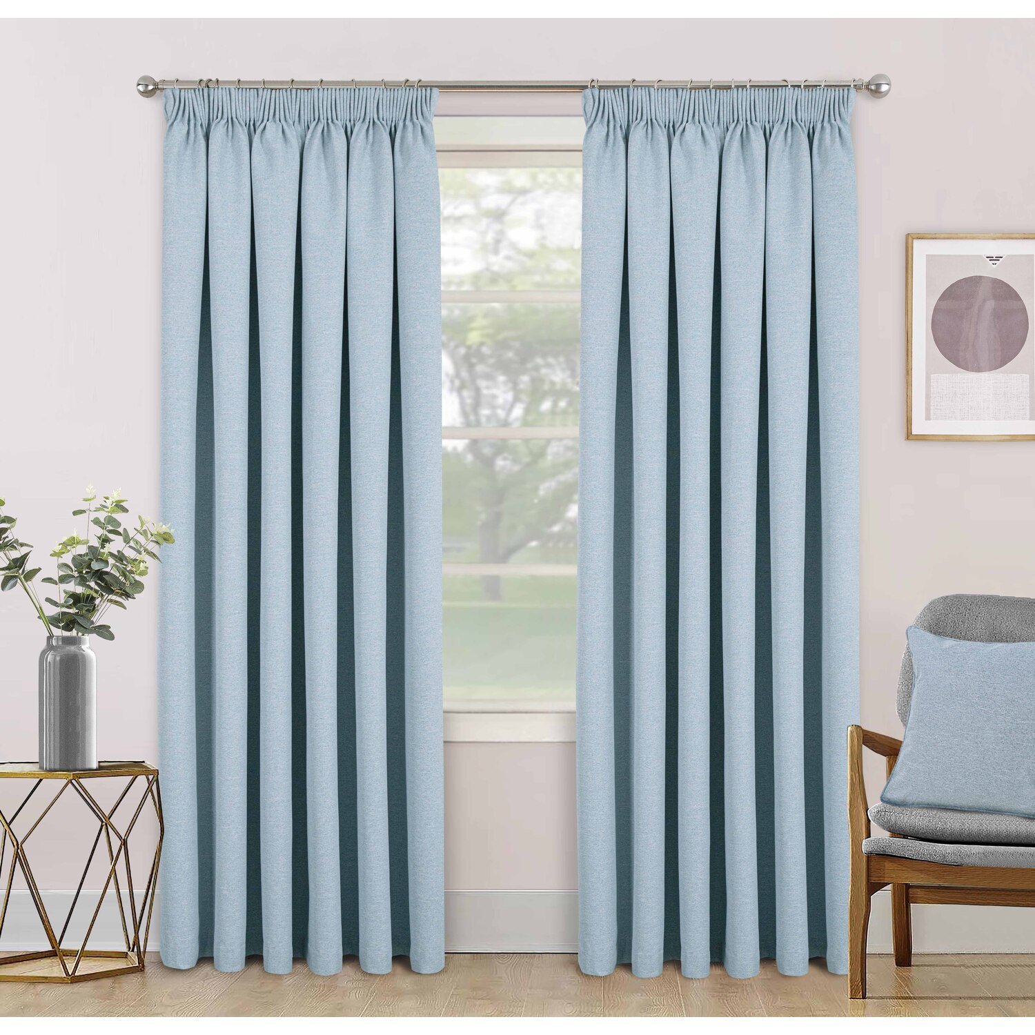 Divante Dusk Blackout Thermal Curtains - Blue / 137cm / 168cm Image 1