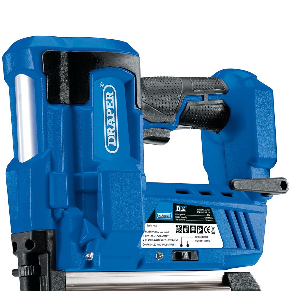 Draper D20 20V Nailer Stapler Bare Unit Image 2