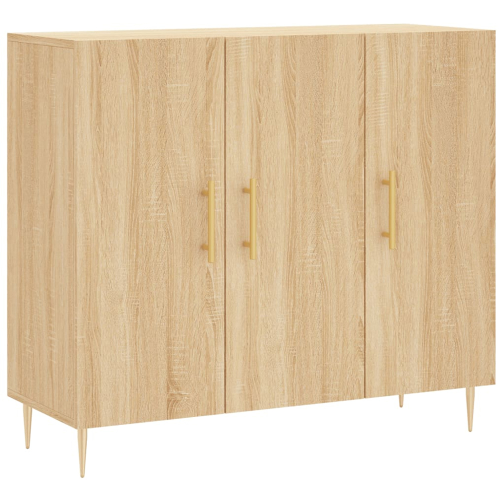 vidaXL 3 Door Sonoma Oak Sideboard Image 2
