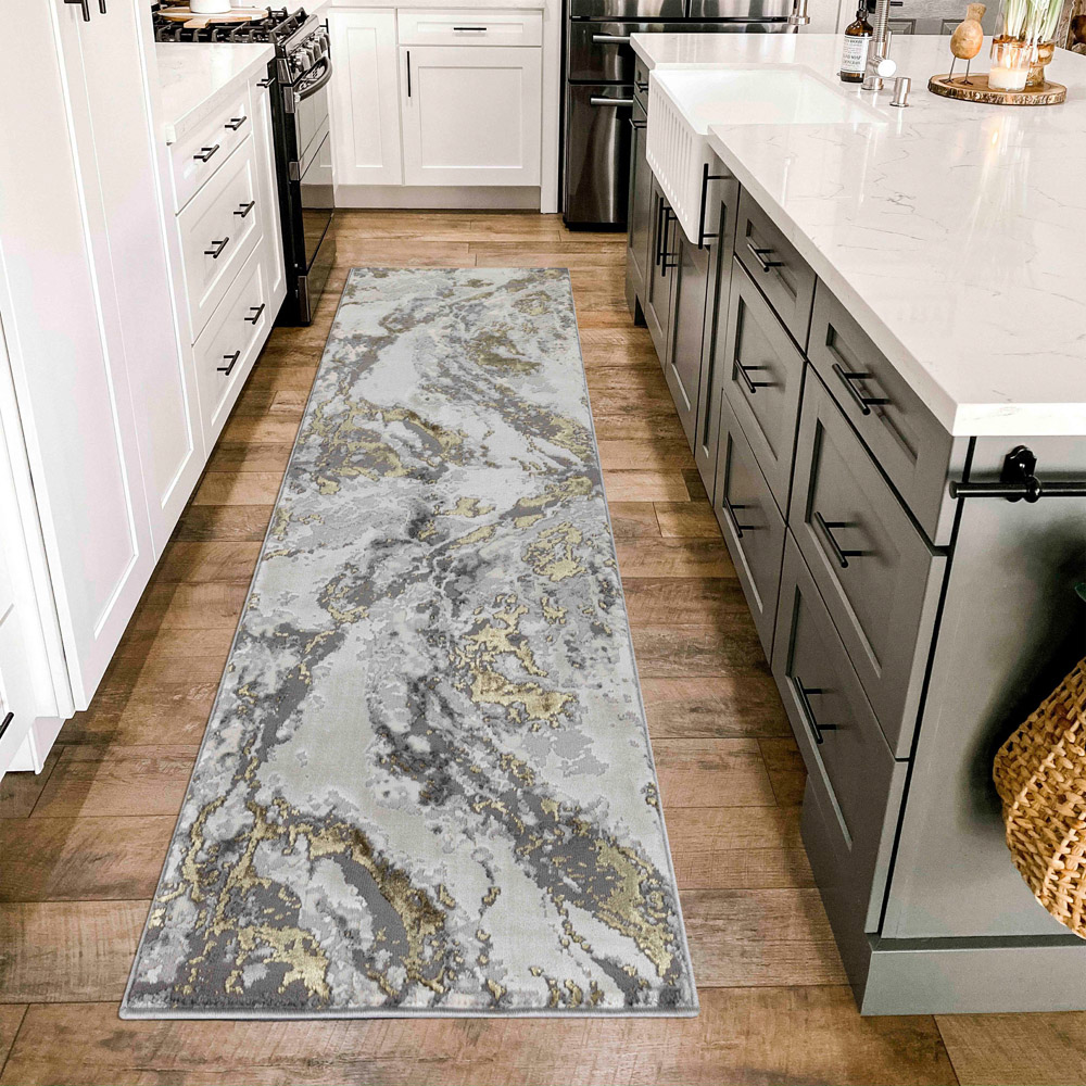 Desire Rugs Picasso Gold Abstract Rug 160 x 230cm Image 4