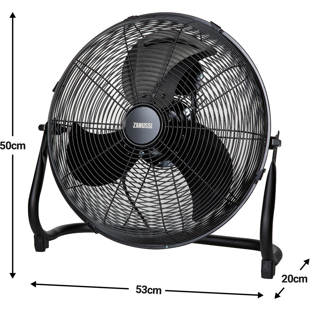 Zanussi Black Floor Fan 16 inch Image 8