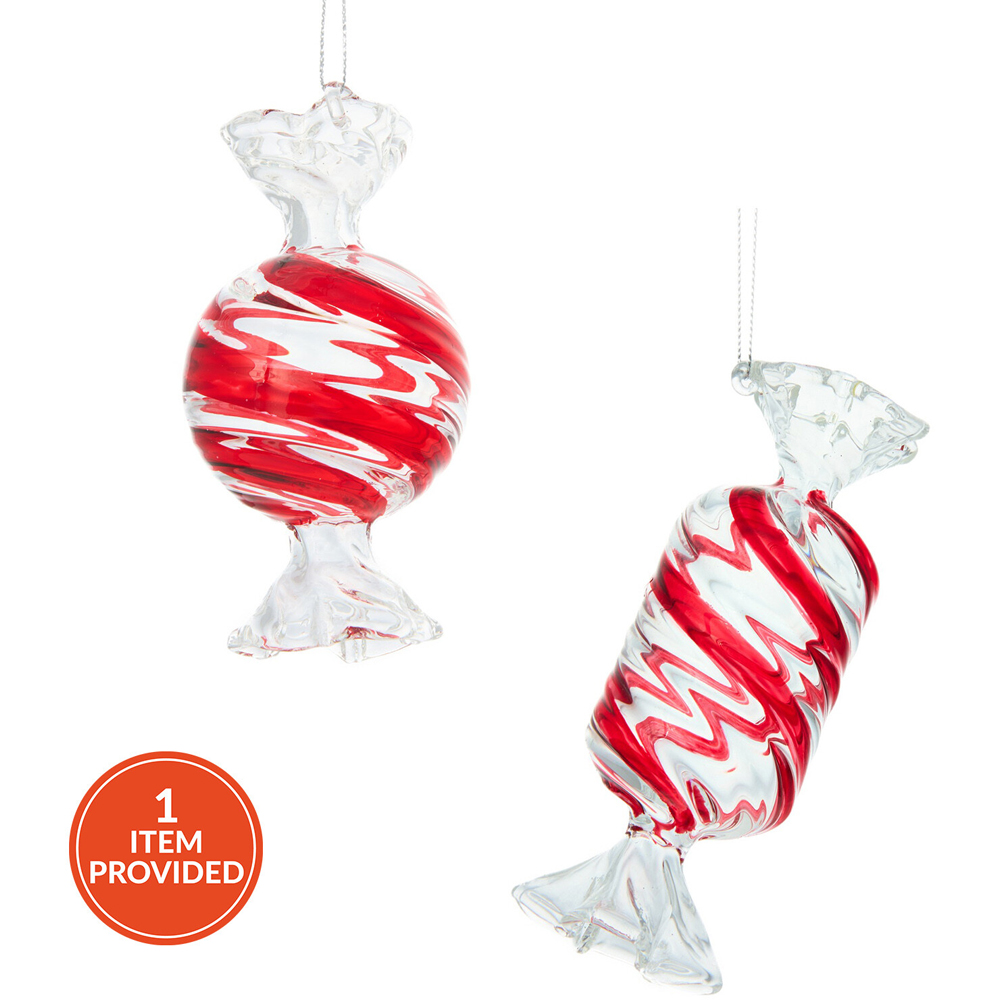Swirl Glass Sweetie Hanging Decoration Image 1