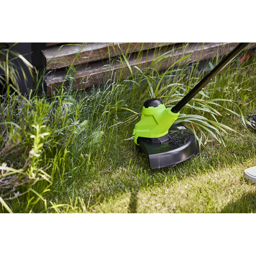 Greenworks 24V 25cm Cordless Brushless Lawn Mower Plus 24V 25cm Line Trimmer Image 6