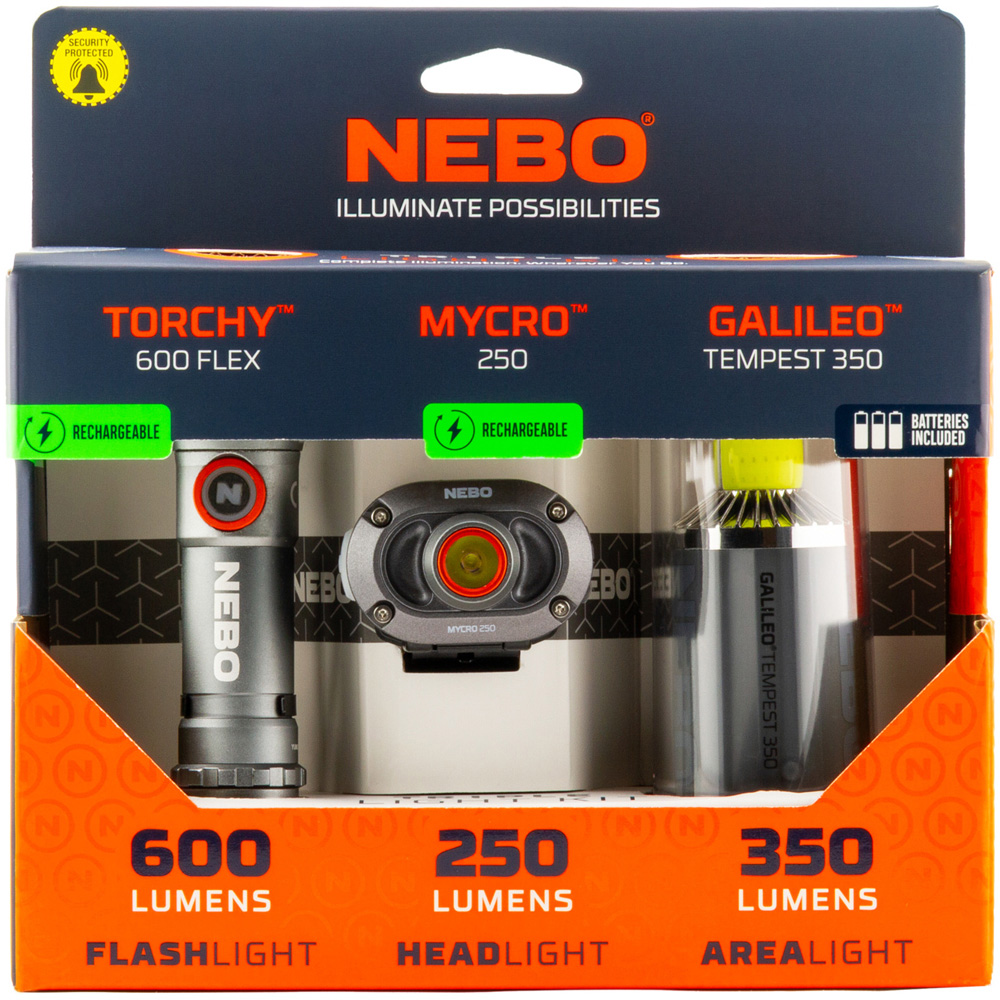 Nebo Rechargeable Triple Threat Light Kit with Batteries Image 3