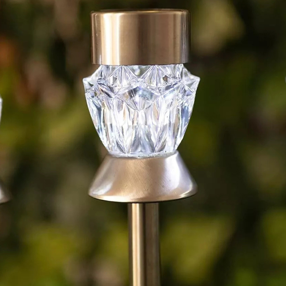 Garden Mile 4 Pack Crystal Solar LED Stake Light Image 5