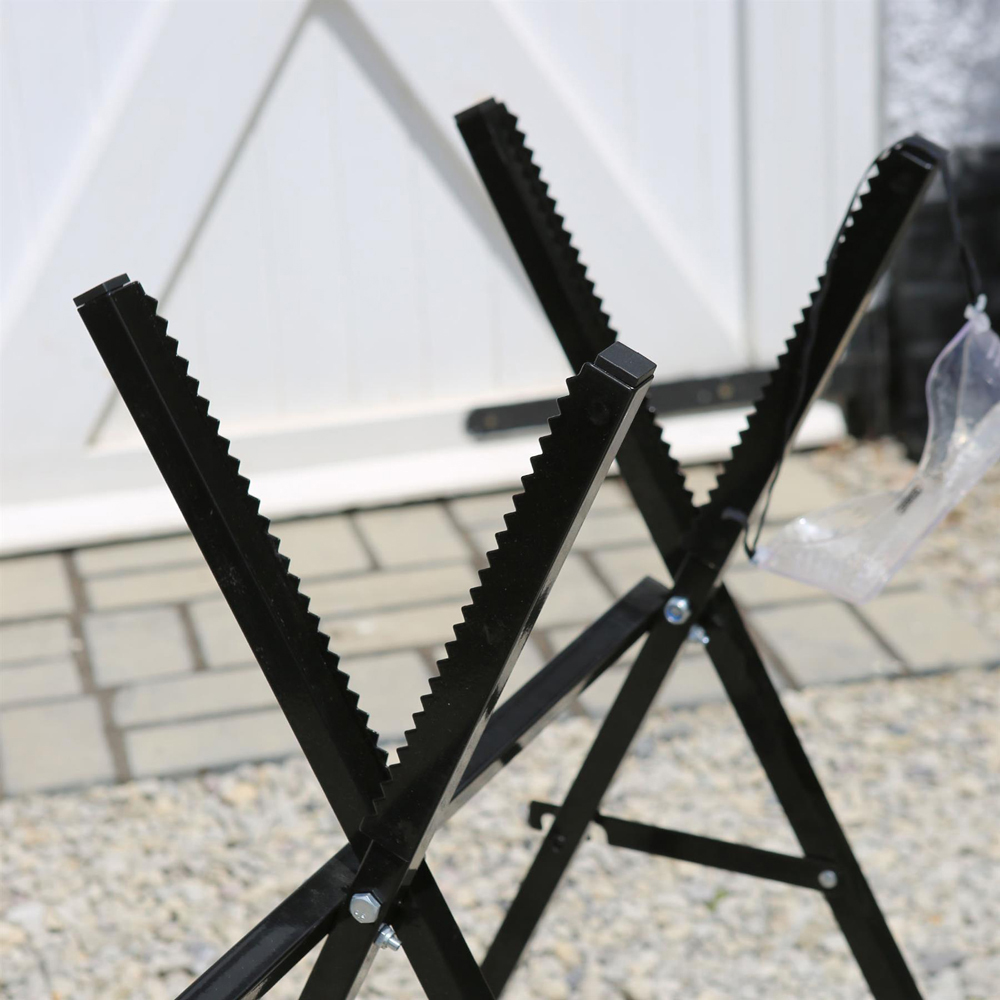 Harbour Housewares Black Folding Iron Log Saw Horse Image 2