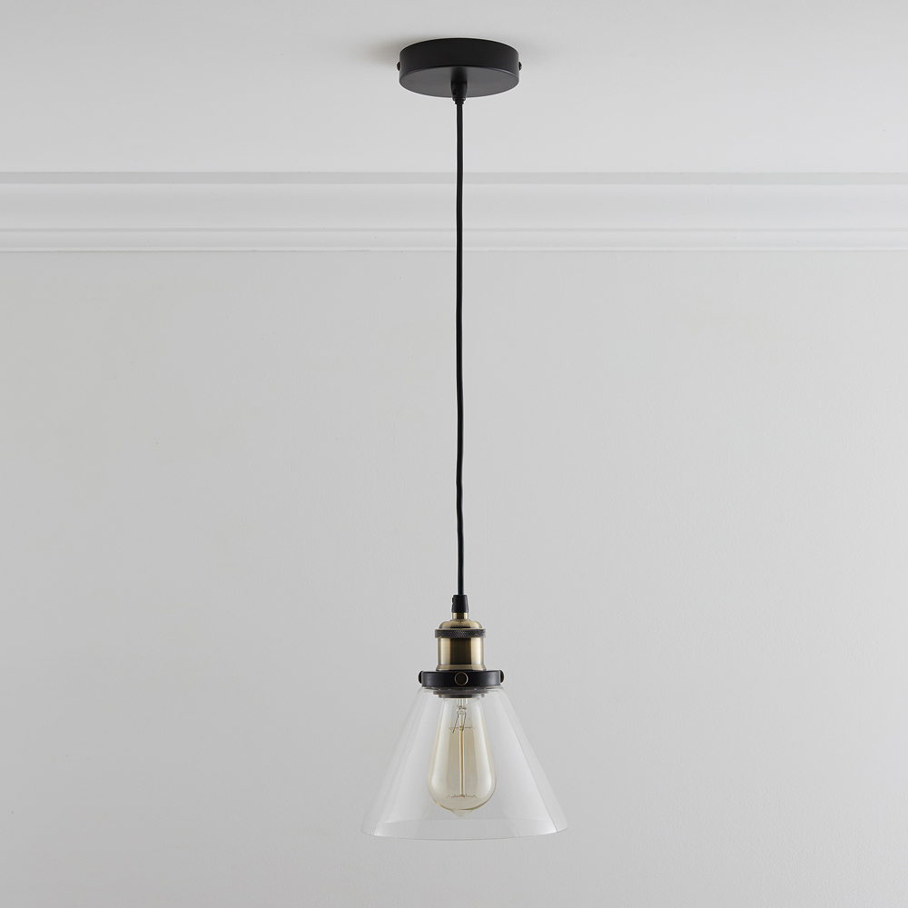 Kliving Lucy Clear Glass Pendant Light Image 3