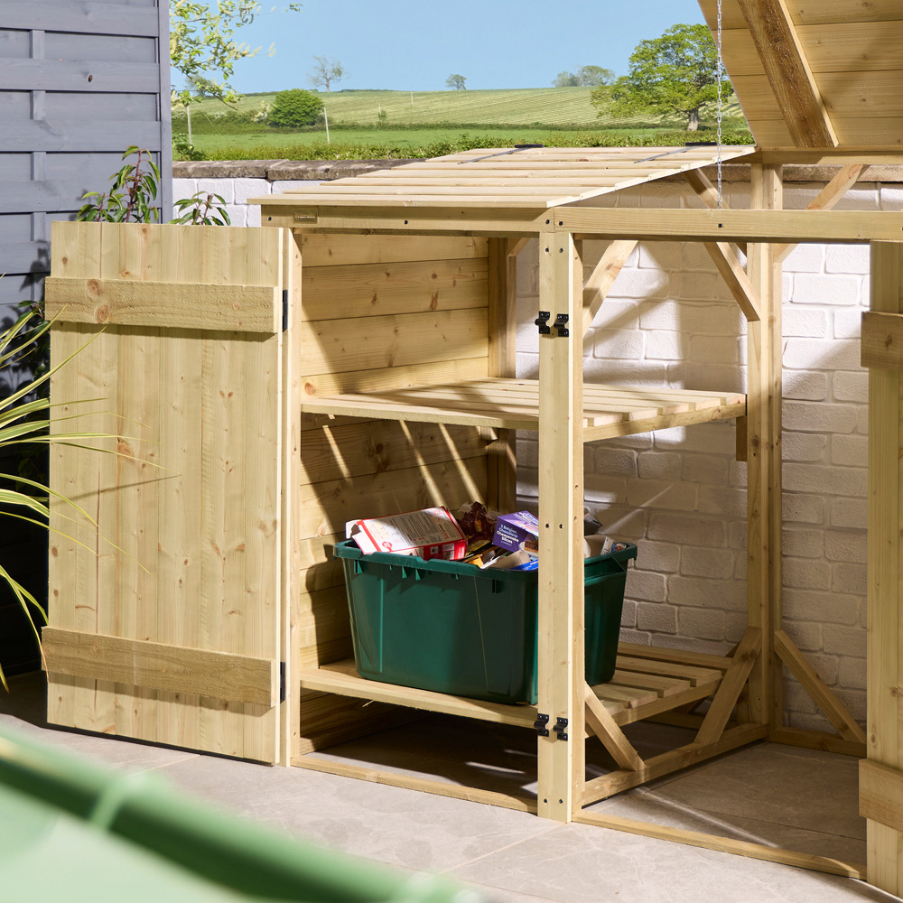 Rowlinson Premier Double Shiplap Bin Store with Box Store Image 3