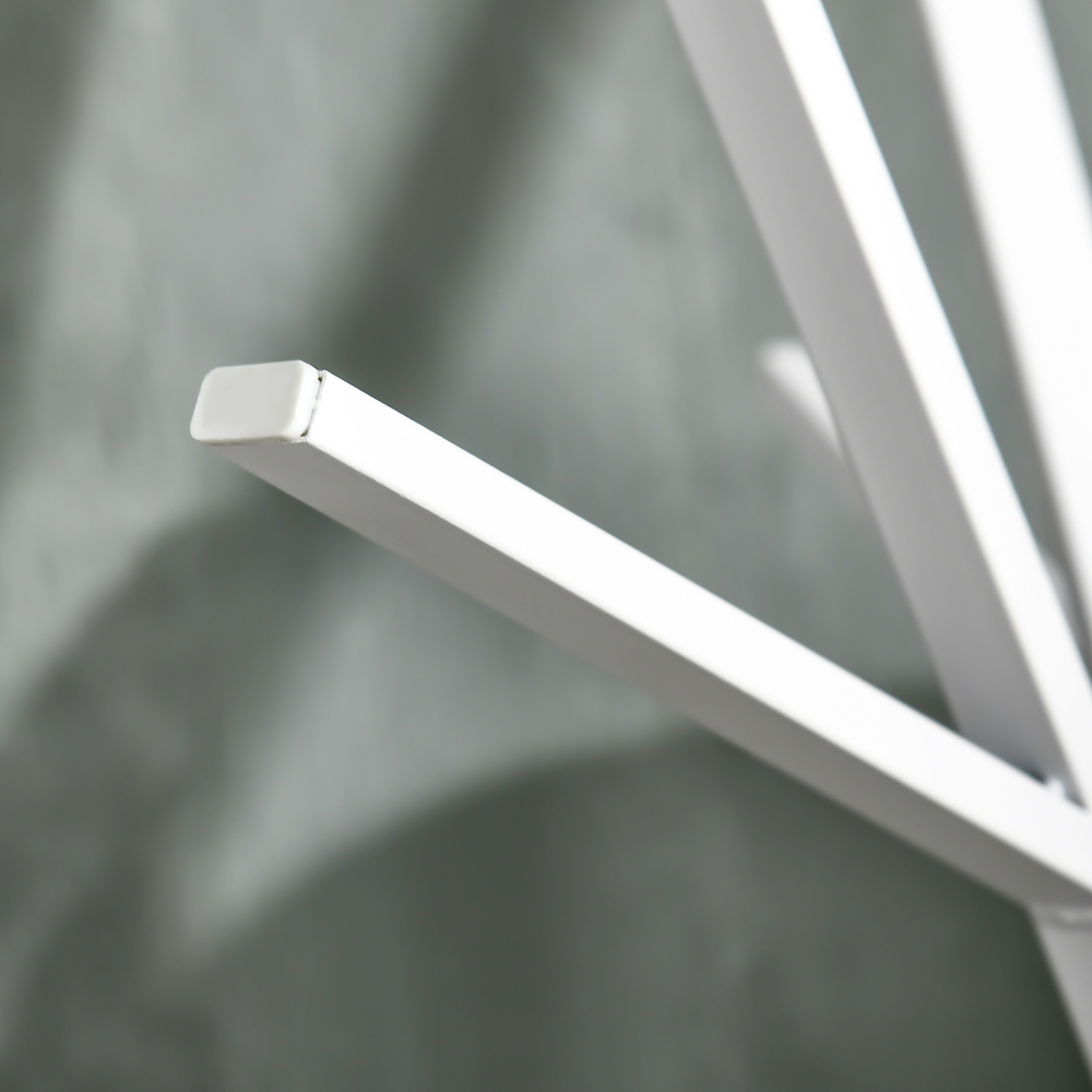 HOMCOM White Free Standing Metal Coat and Hat Hanger 180cm Image 5