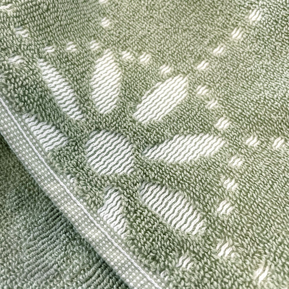 Allure Bath Fashions Cotton Sage Green Sculpted Floral Bath Sheet Image 2