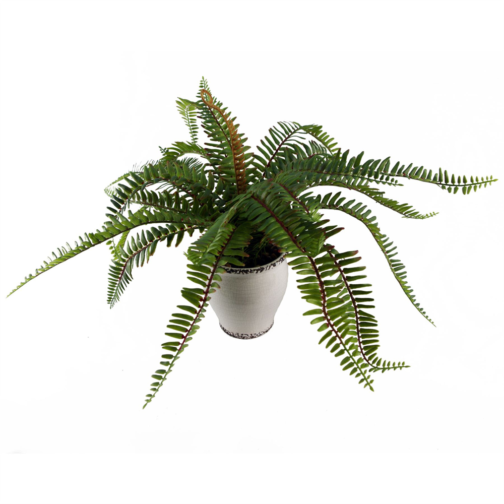Leaf Fern Bush Artificial Plant in Pot 40cm Image 5