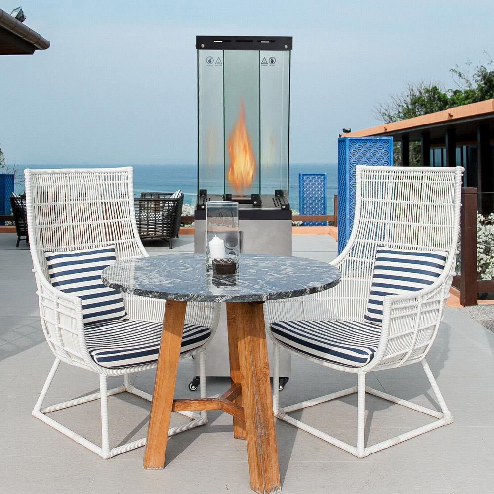 Costway Grey 41000 BTU Propane Patio Heater with Lockable Wheels Image 3