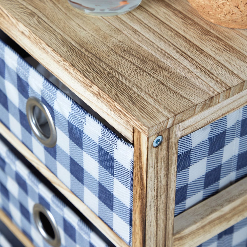 Home Source Weybourne 3 Drawer Fabric Storage Unit Image 3