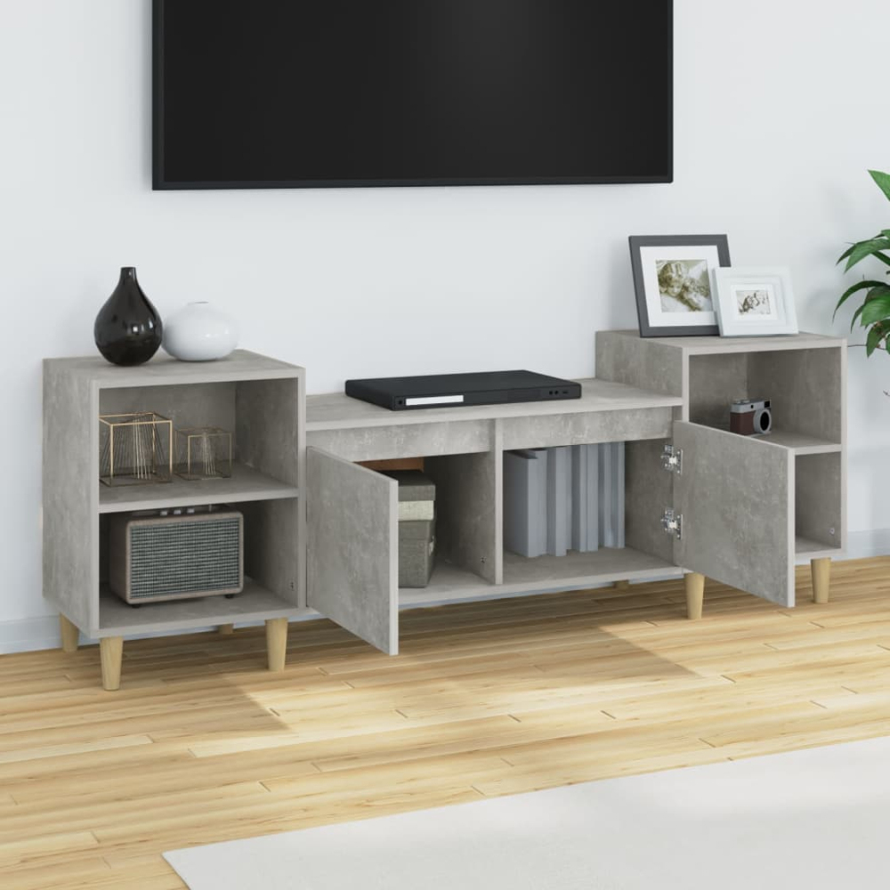 vidaXL 2 Door 4 Shelf Concrete Grey TV Cabinet Image 8