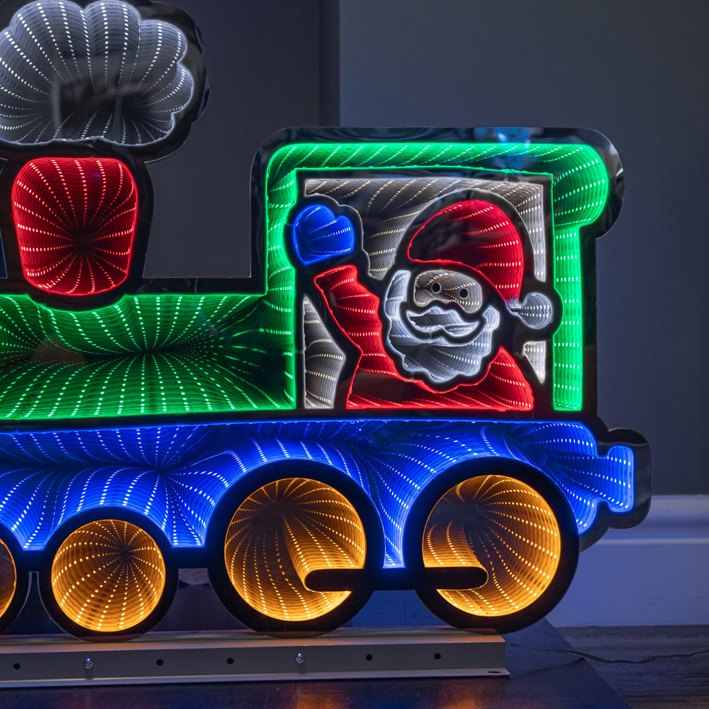 Samuel Alexander Multicolour Infinity LED Light Up Train with Santa Christmas Decoration Image 5