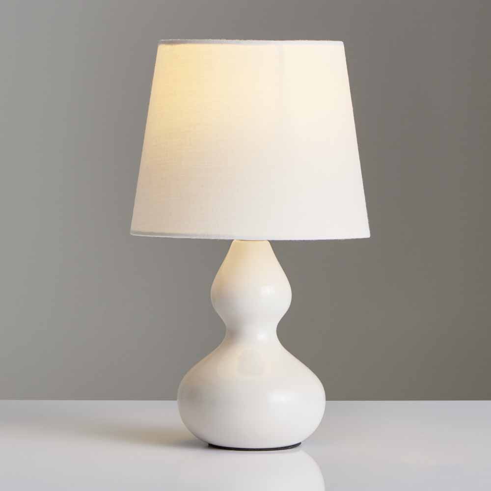 Wilko Ceramic Lamp Stone Image 2
