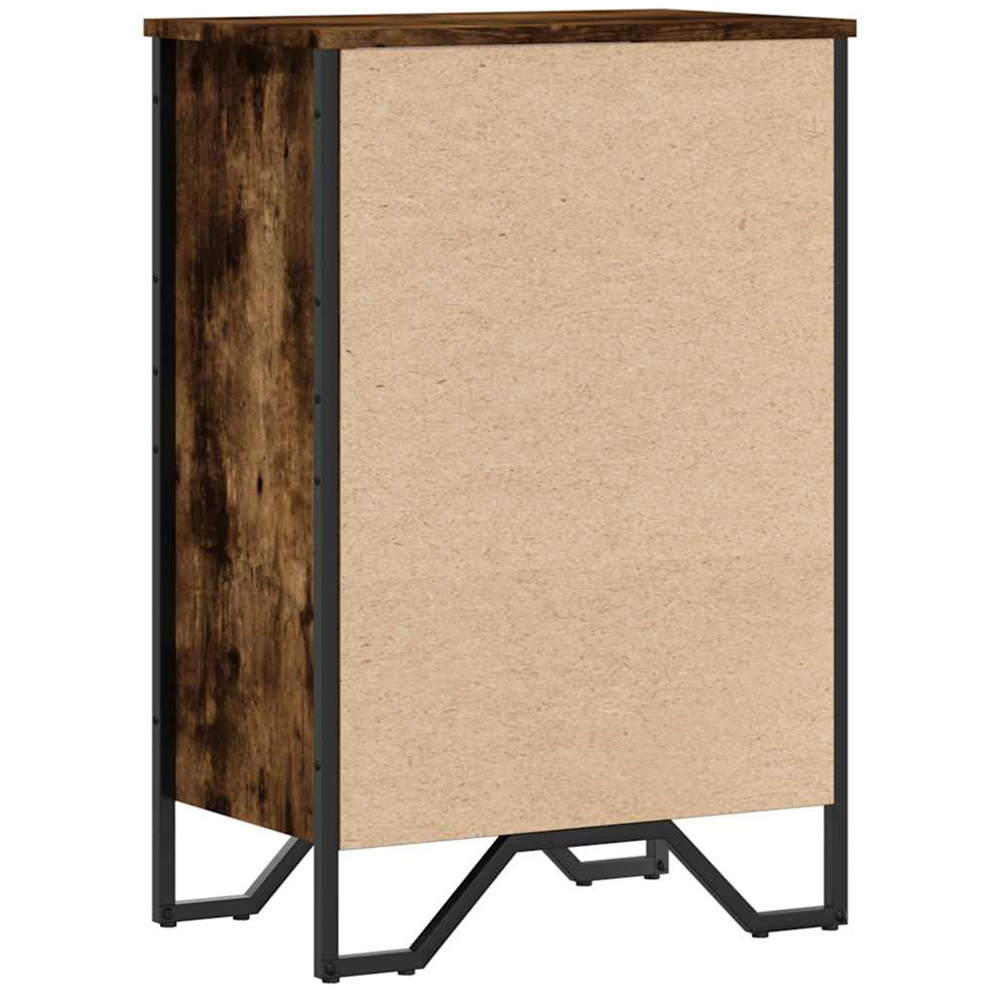 vidaXL 2 Shelf Smoked Oak Bookcase Image 5