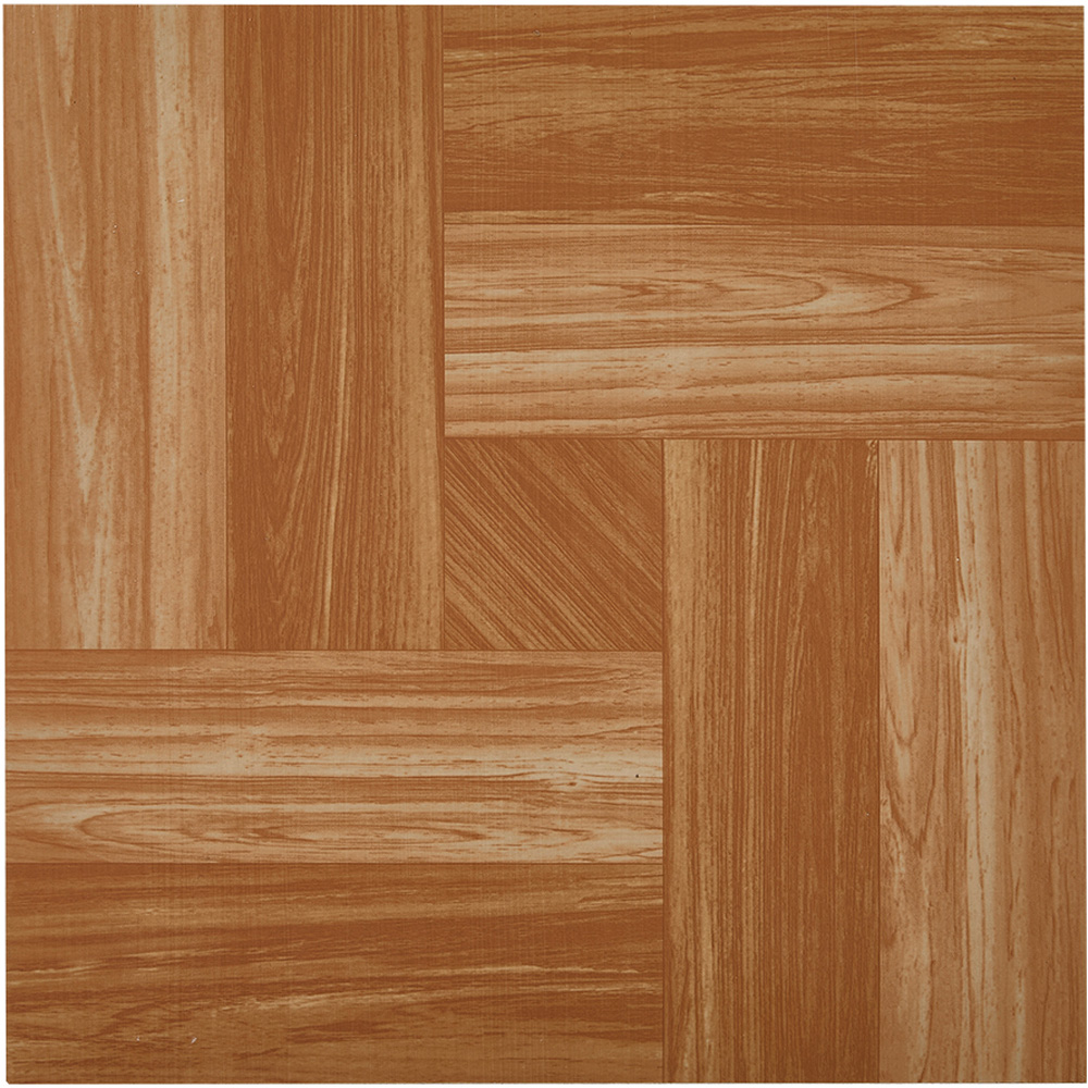 Living and Home Parquet Brown Square Self-Adhesive PVC Flooring Tile 10 Pack Image 2