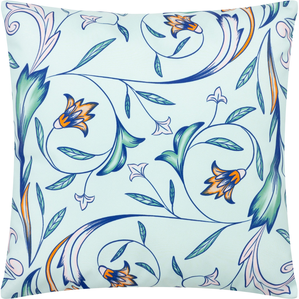 furn Azzar Multicolour Floral Polyester Filled Outdoor Cushion Image 4
