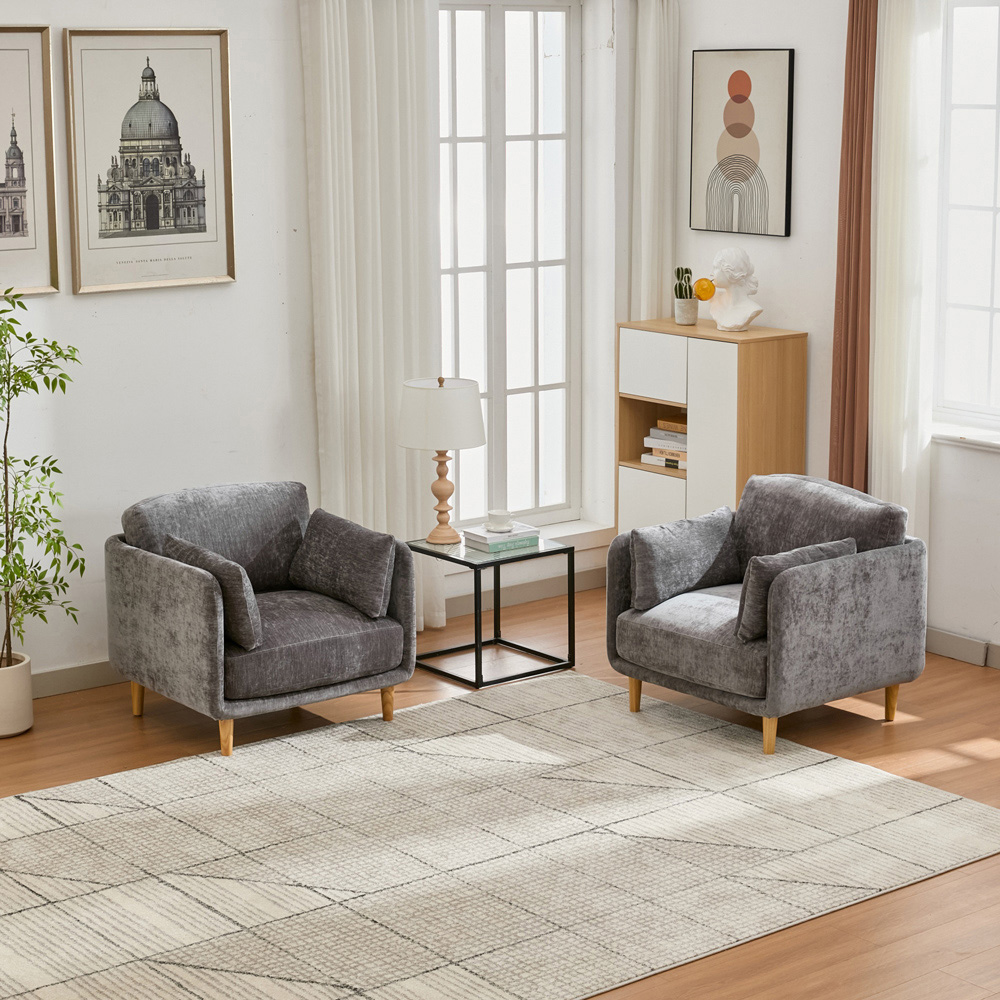 Furniture One 2 Seater Luxury Mid Century Sofa Set Image 3