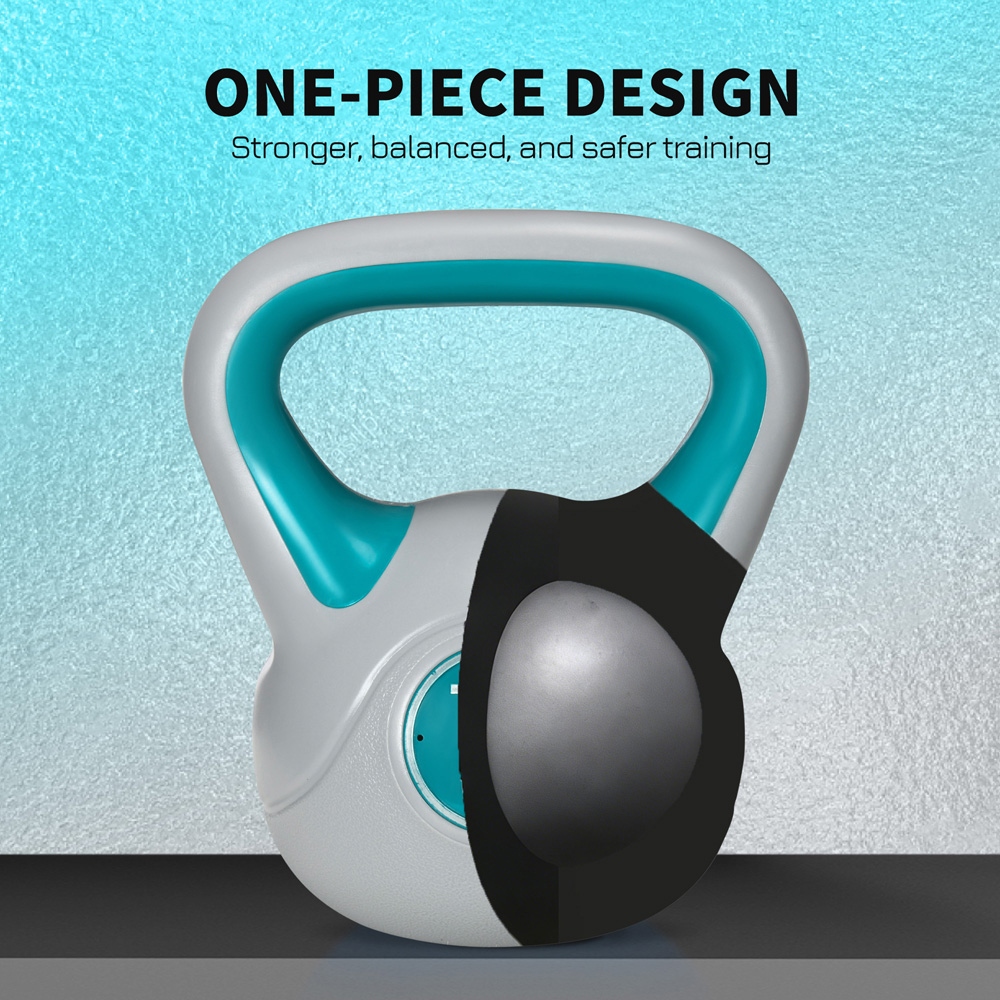 SPORTNOW Light Blue and Grey Kettlebell with Handle 10kg Image 5