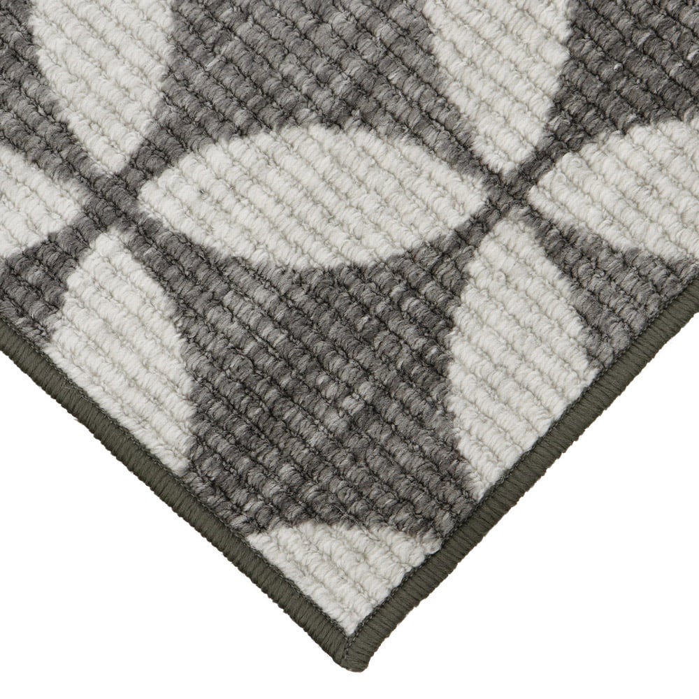 JVL Fiora Pewter Machine Washable Door Mat 44 x 75cm Image 4
