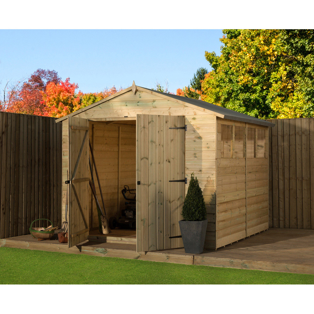 Empire Sheds 9800 8 x 10ft Double Door Tongue and Groove Apex Garden Shed Image 3