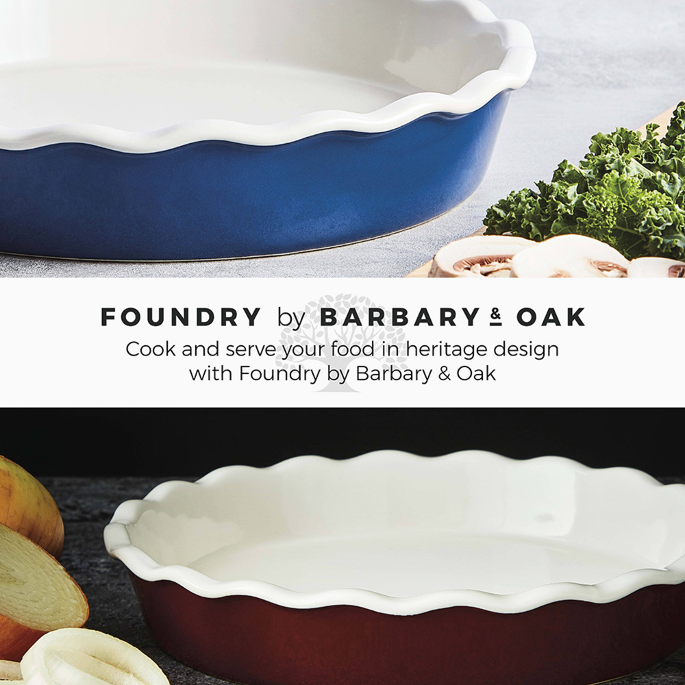 Barbary and Oak 27cm Limoges Blue Ceramic Pie Dish Image 5