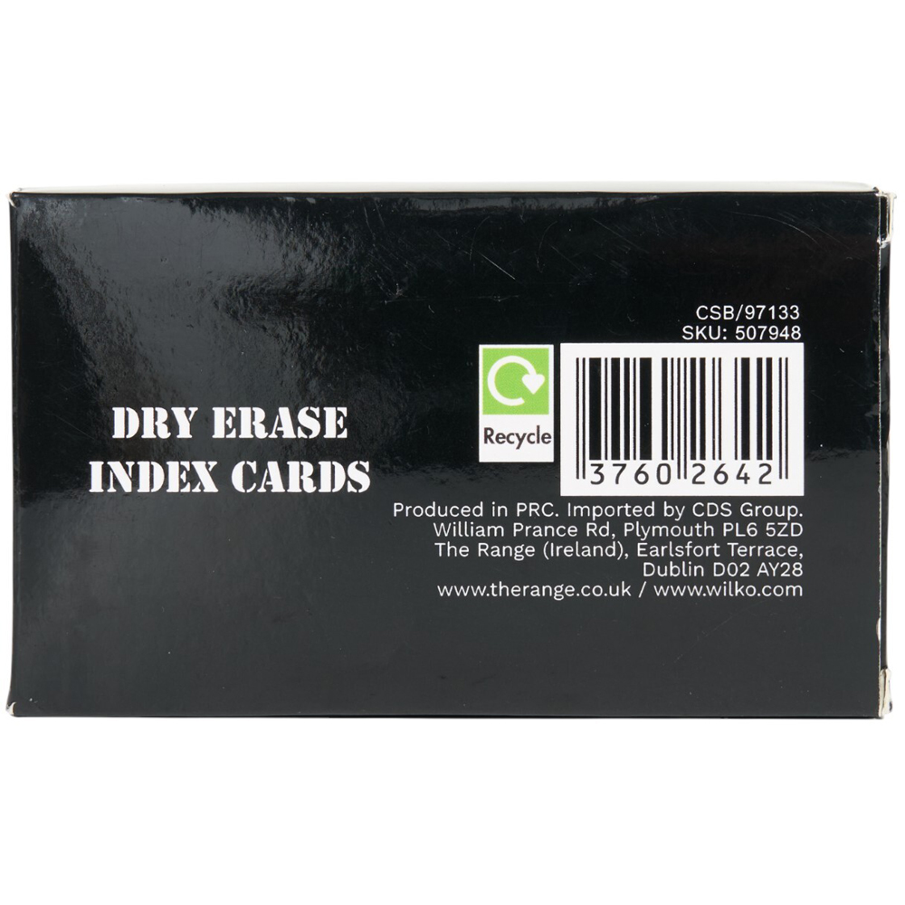 Dry Erase Index Cards White Image 3
