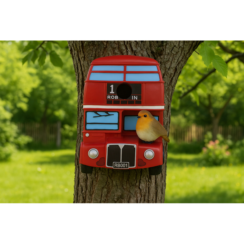 Avilo London Bus Design Bird House Image 2