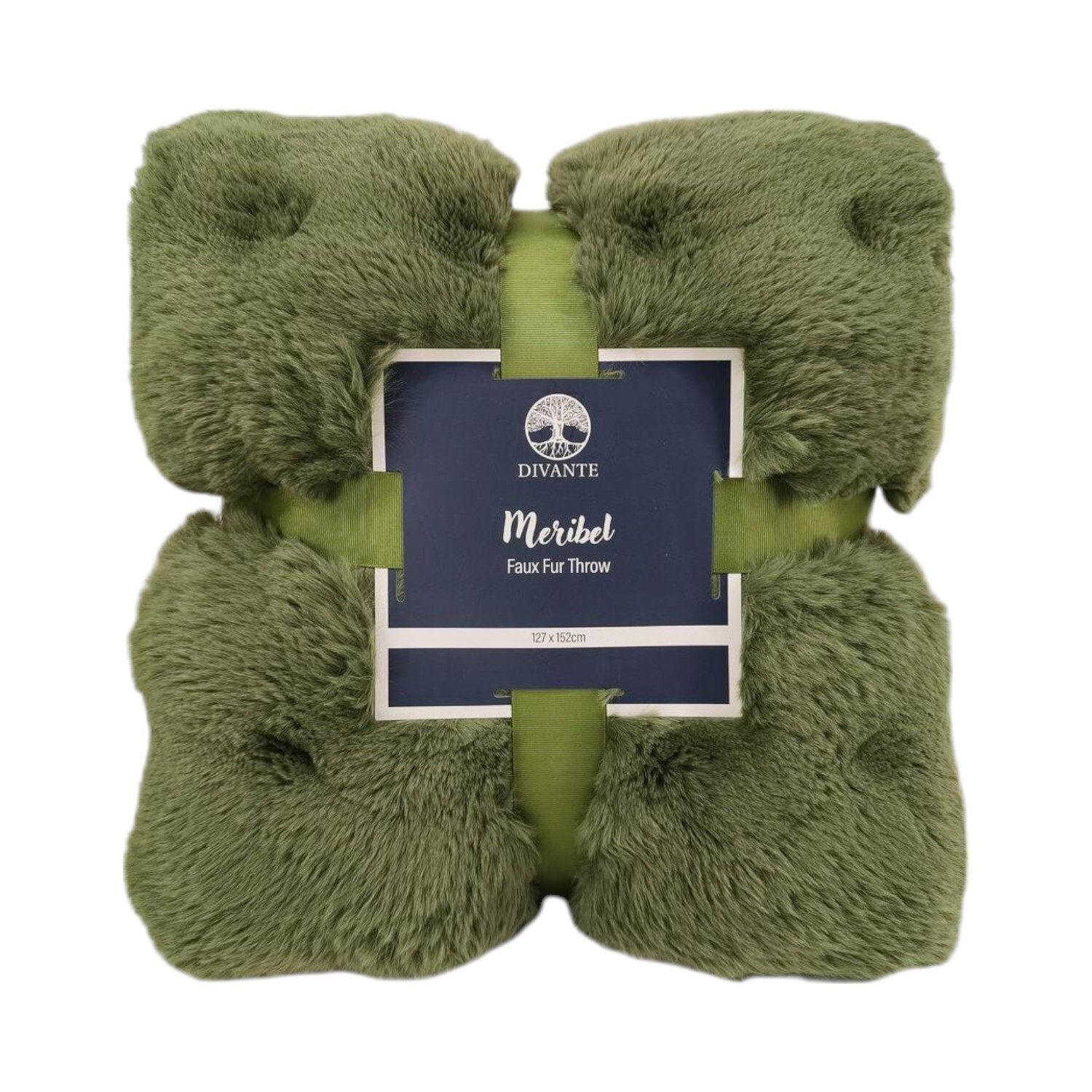 Meribel Faux Fur Throw Green Image
