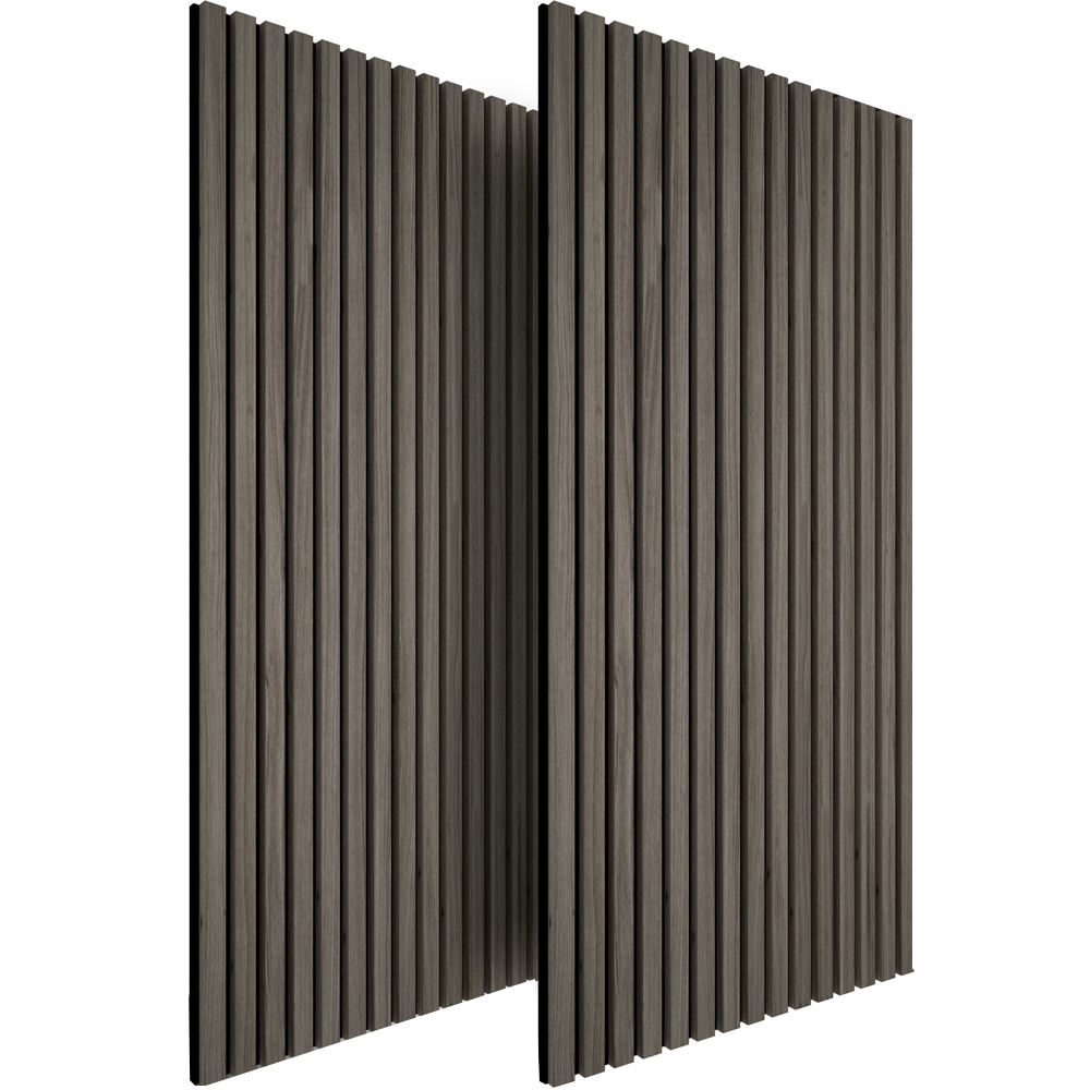 tectake Oak Grey Acoustic Wall Panel Image 2