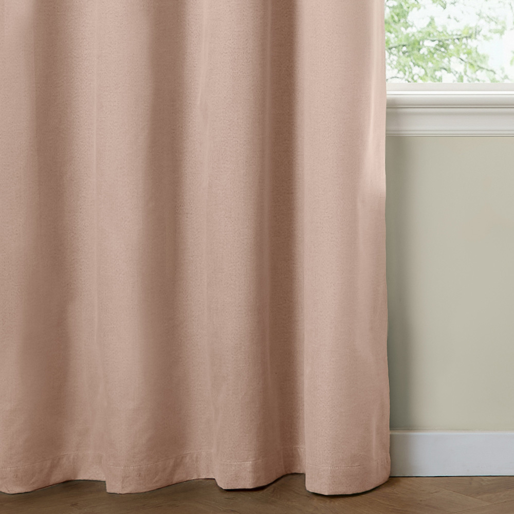 Furn The Ultimate Pink Textured Woven Blackout Eyelet Curtains 229 x 229cm Image 5