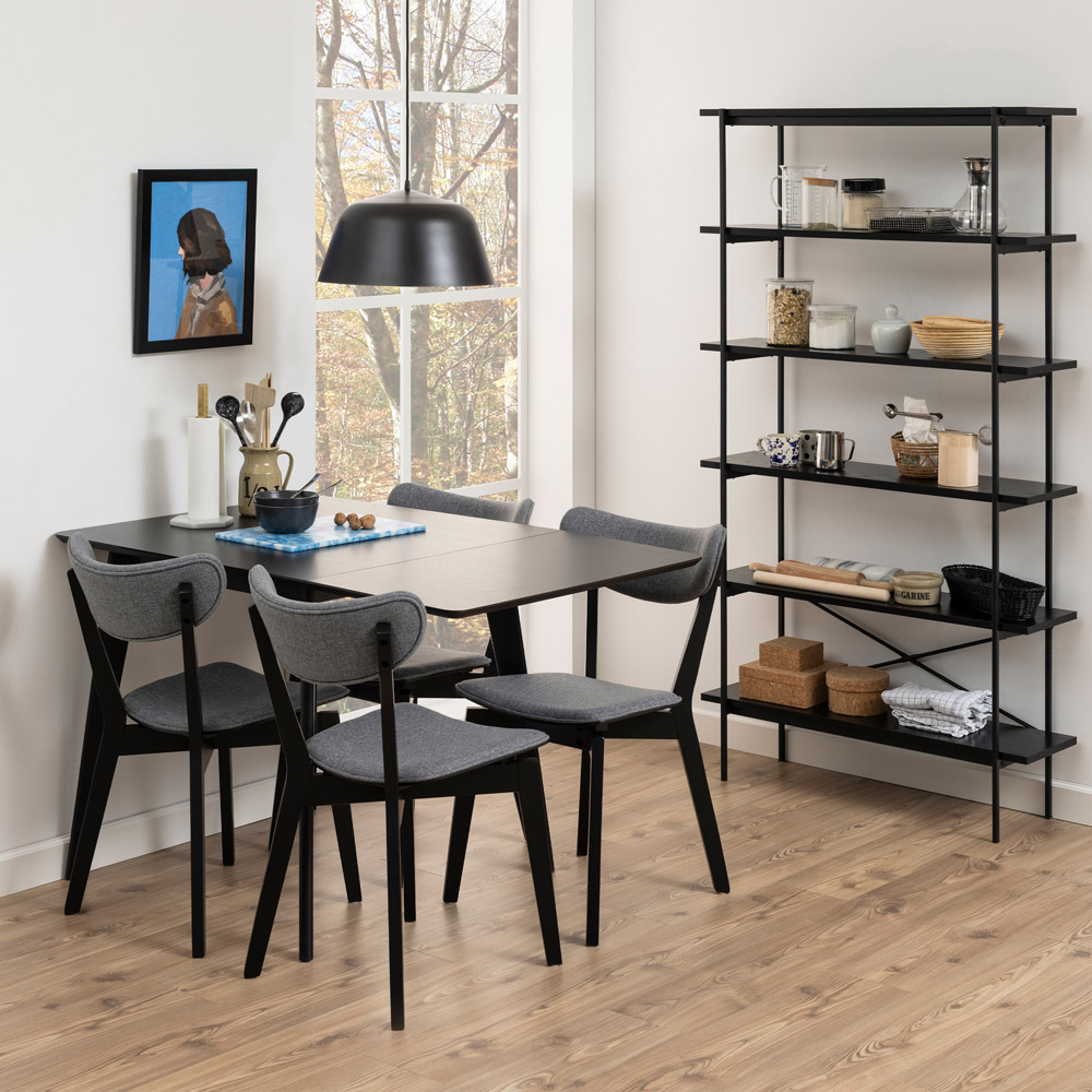 Florence Roxby 80 to 120cm Extending Dining Table Black Image 9