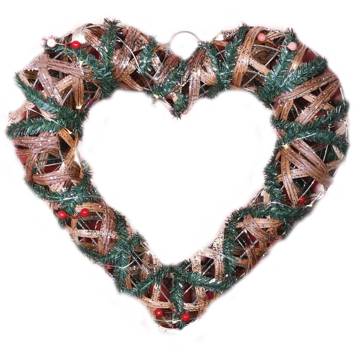 A Christmas Tale Floristry Berry Heart LED Light Decoration Image 1