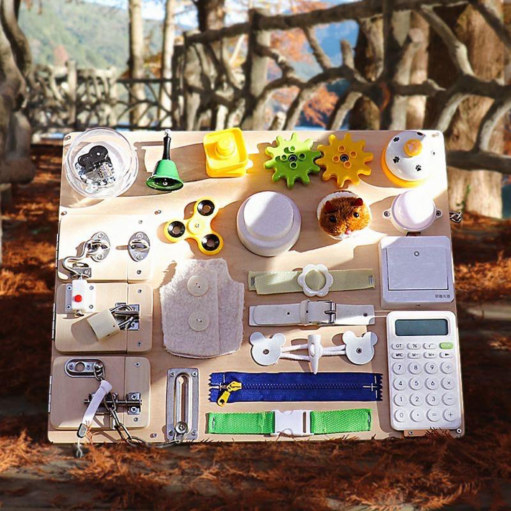 Dyzi Toddlers Montessori Busy Board Sensory Toy Image 3