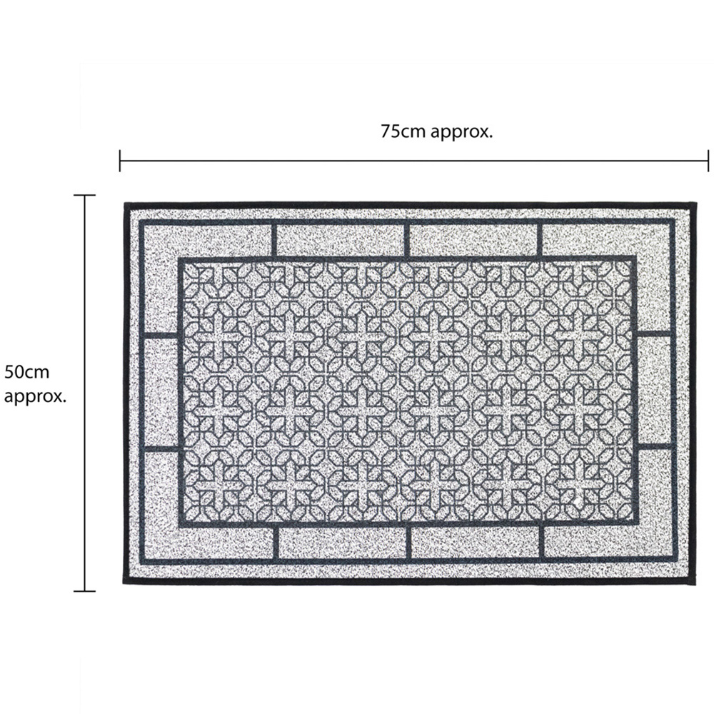 JVL Avanti Grey Rubber Backed Door Mat and Runner Set Image 8